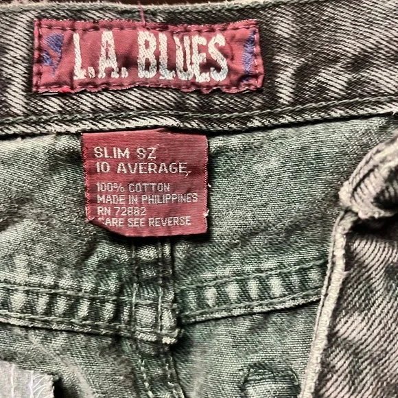 L.A. Blues Green Straight Leg Jeans - Picture 3 of 7